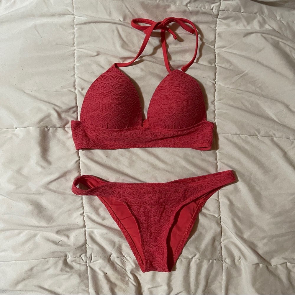 Aerie Longline Push-up Top Low Rise Bottoms Swimsuit Bikini